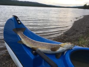 Fishing with canoe